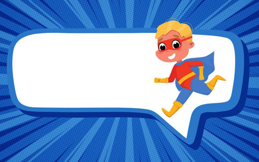 Picture of NAME TAG SUPER HERO 88X55MM